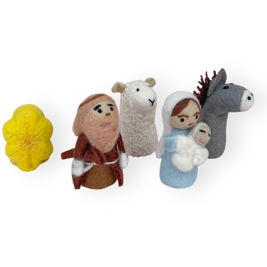 Felt Finger Puppets - Christmas Nativity - Set of 5
