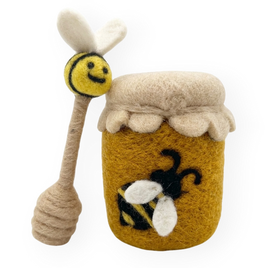 Felt Honey Pot & Dipper - Set of 2