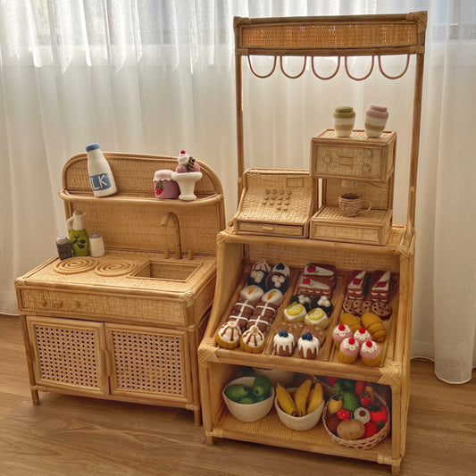 Toy Shop Stand - Natural Rattan