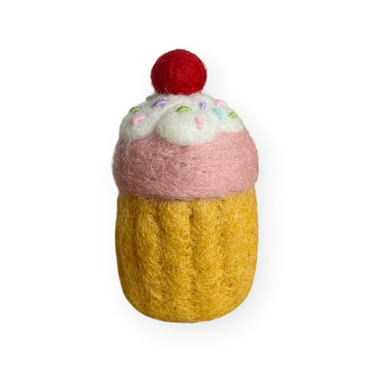 Felt Pink Cupcake
