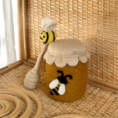 Felt Honey Pot & Dipper - Set of 2