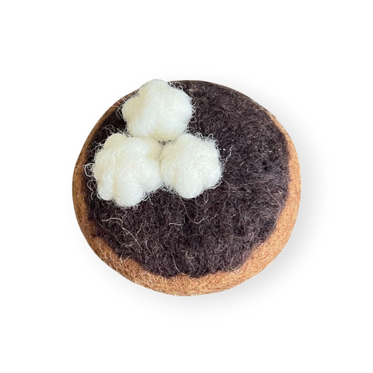 Felt Chocolate Tart with Cream