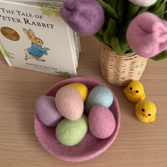 Felt Pastel Eggs - Set of 6