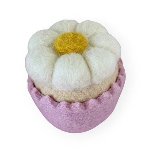 Felt Jumbo Daisy Muffin (with removable muffin case)