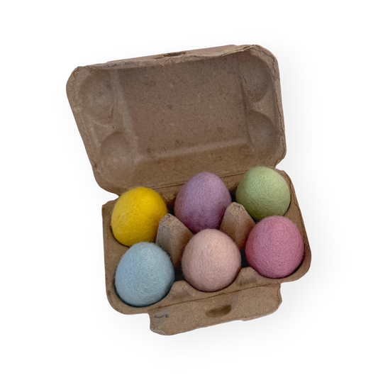 Felt Pastel Eggs - Set of 6