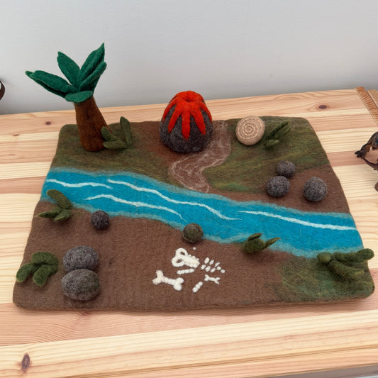 Felt Prehistoric Play Mat Set With Accessories