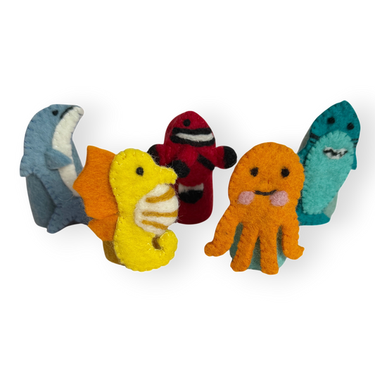 Felt Finger Puppets - Ocean Friends - Set of 5