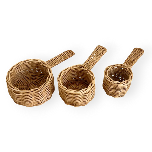 Rattan Measuring Cups - Set of 3
