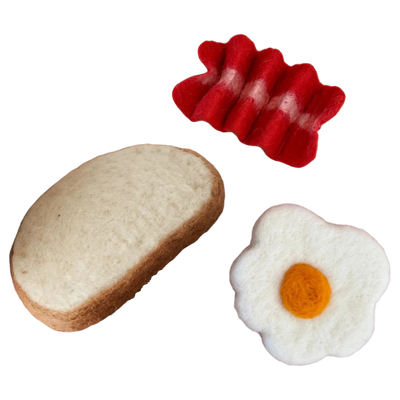Felt Bacon & Egg on Toast - Set of 3