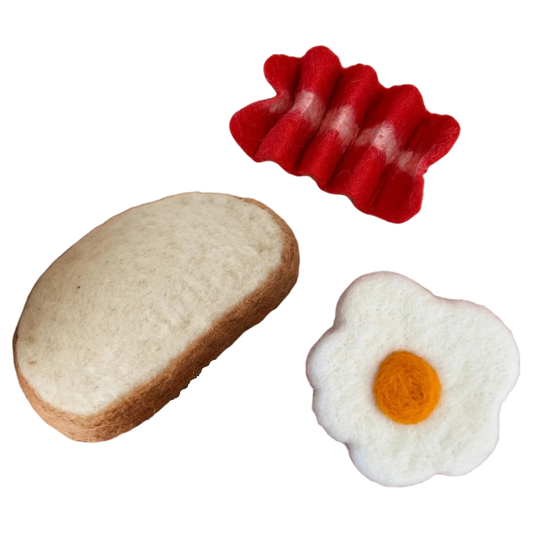 Felt Bacon & Egg on Toast - Set of 3