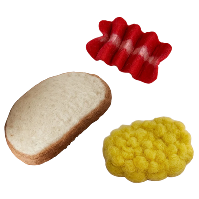 Felt Bacon & Egg on Toast - Set of 3