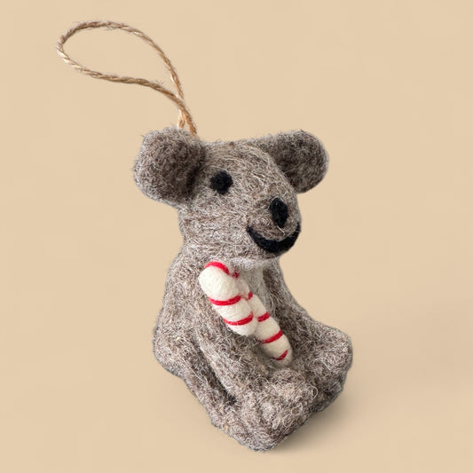 Felt Koala Christmas Ornament