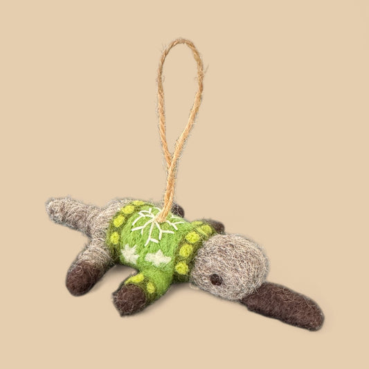 Felt Platypus Christmas Ornament